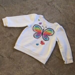 Jumping Beans Girls Butterfly Sweater, size 2T